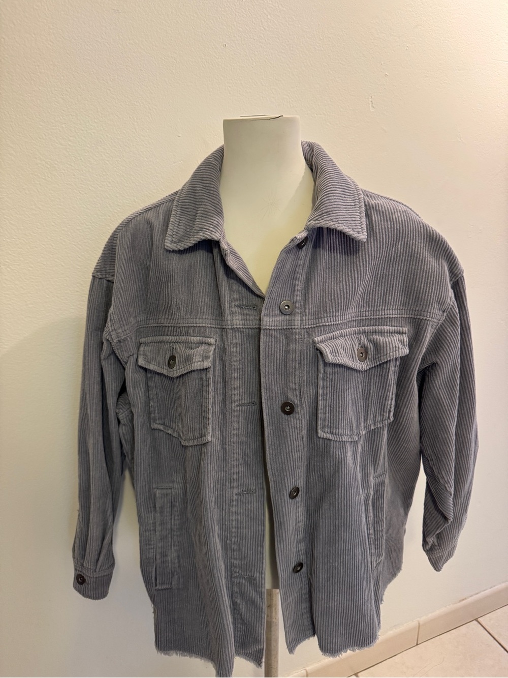 Zara Light blue Corduroy Shirt Jacket
